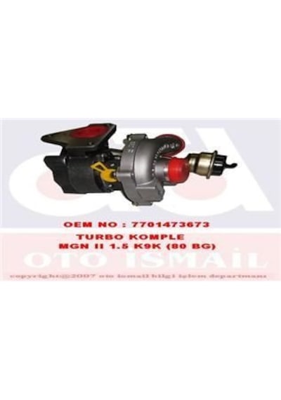 KKK 54359880002 TURBO CLIO KANGOO MEGANE 1.5 DCI 80HP KOMPLE