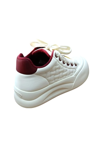 Guja 26k426-1 Kadın Kalın Taban Sneaker Ayakkabı Bej - Bordo Siyah