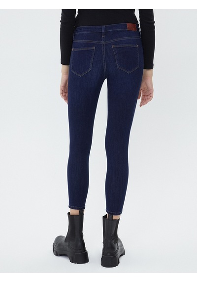 Nıcole Elıza Dark Wash Kadın Kot Pantolon Lf2025602 Lacivert