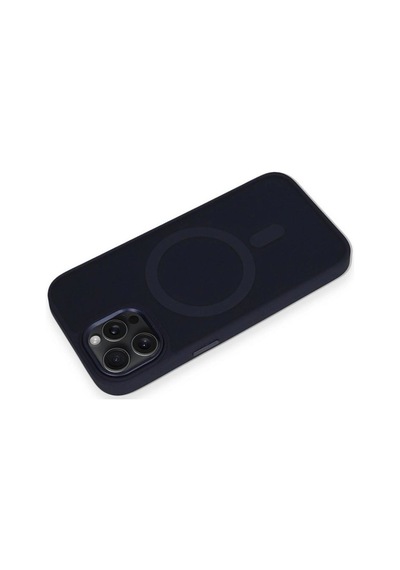 Tedar Apple iPhone Uyumlu 15 Pro Max Kılıf Oslo Magsafe Kapak - Lacivert Najmaddin standart