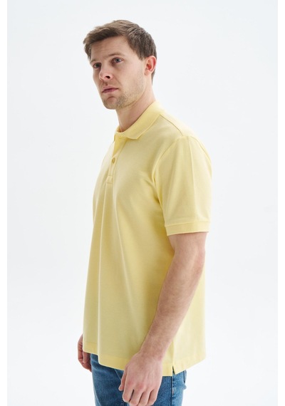 AR-MA Arma Erkek Regular Fit Basic % 100 Pamuk Pike Polo Yaka Tişört Y29374354502 Sarı