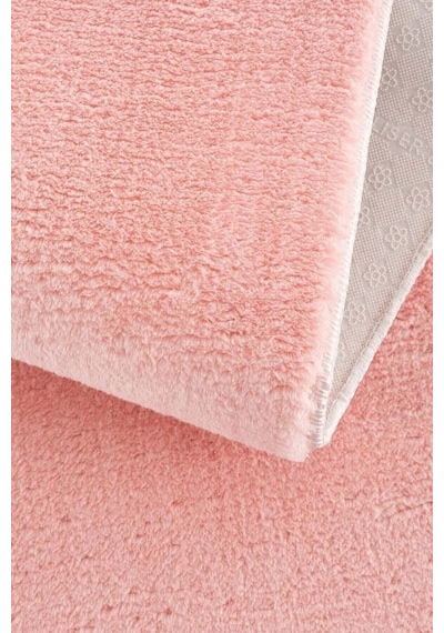 Raschel Carpet Kesme Yolluk Kaymaz Taban Yumuşak Peluş Halı Pembe