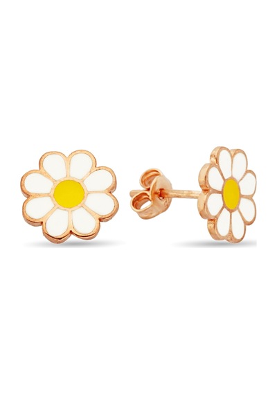 Argentum Concept - Gümüş Rose Papatya Küpe - K088701 Argentum Concept - Gümüş Rose Papatya Küpe - K088701