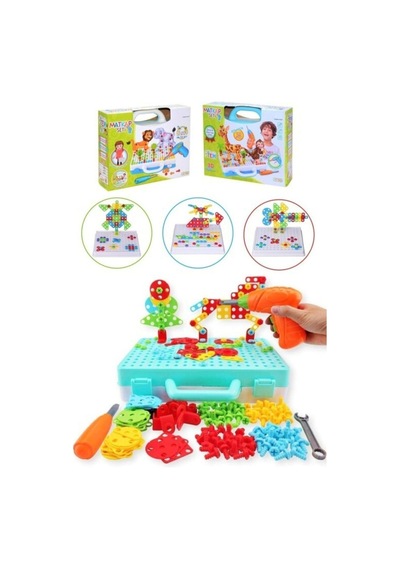 Birlik Oyuncak 3 D Stem Eğitici Matkap Seti Hayvanlar Copycopycop N11.2414