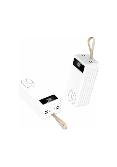 Powerbank 60.000 Mah Taşınabilir Şarj Hızlı El Fenerli Dijital Göstergeli