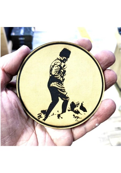 Atatürk Kocatepe Deri Peç - Arma - Askeri Patch Çok Renkli