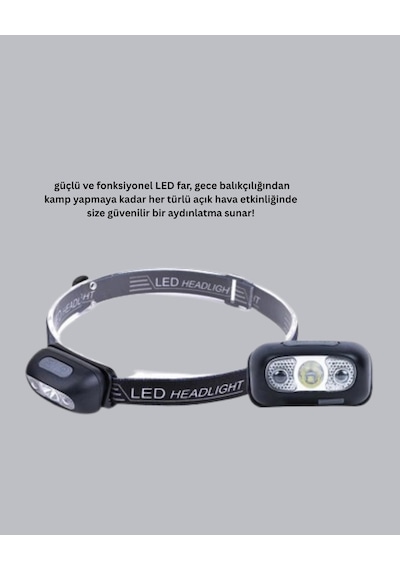 Ceylan Adam Gece Balıkçılığı İçin Ultra Parlak Şarjlı Kafa Lambası 4 Işık Modu + Usb Şarj Çok Renkli
