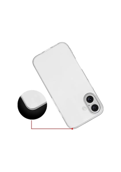 Techaks Apple Uyumlu iPhone 17 Kılıf Zore Süper Silikon Kapak - Şeffaf Şeffaf