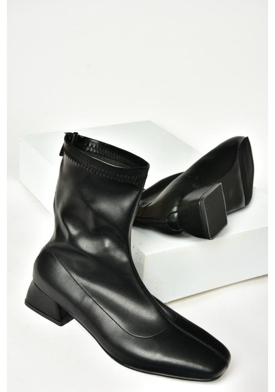 Fox Shoes T642749009 Siyah Streç Kadın Bot Siyah