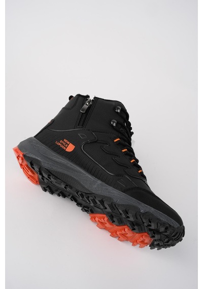 Muggo Alaska Unisex Garantili Trekking Outdoor Bağcıklı Yandan Fermuarlı Kışlık Bot Siyah Çok Renkli