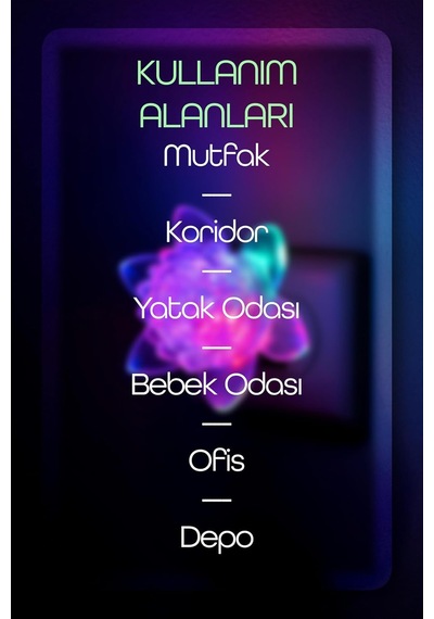 Gece Lambası Tuşlu Koridor Hol Işığı Uyuma Işığı Rgb Sabit Çiçek