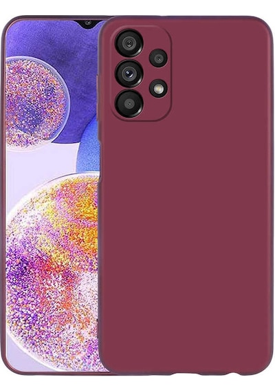 Zore Galaxy Uyumlu A23 Kılıf Premier Silikon Kapak - Mürdüm Mürdüm