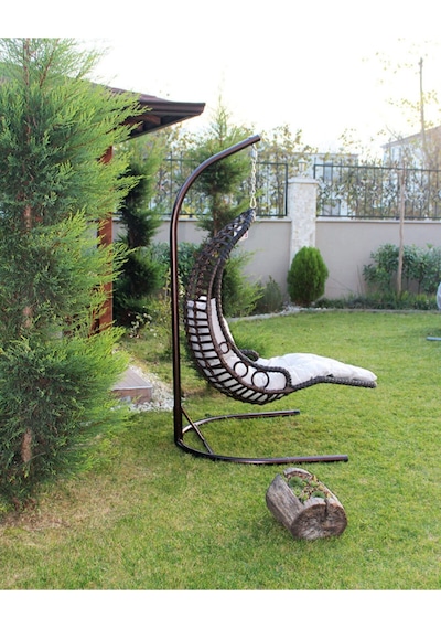 Eminhome Kahverengi Rattan Salıncak