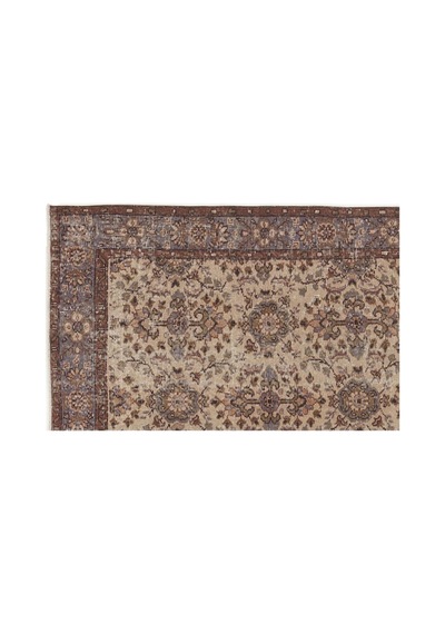 El Dokuması Vintage Yün-pamuk Naturel Halı 7623 156 X 275 Cm Çok Renkli