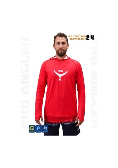 Fujin Pro Angler S24 Hooded Garnet Kırmızı