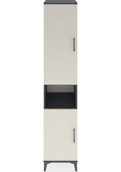 Hyperion Dolap 4 Raflı 2 Kapaklı Tek Askılı 44x44x221 Antrasi... Antrasit