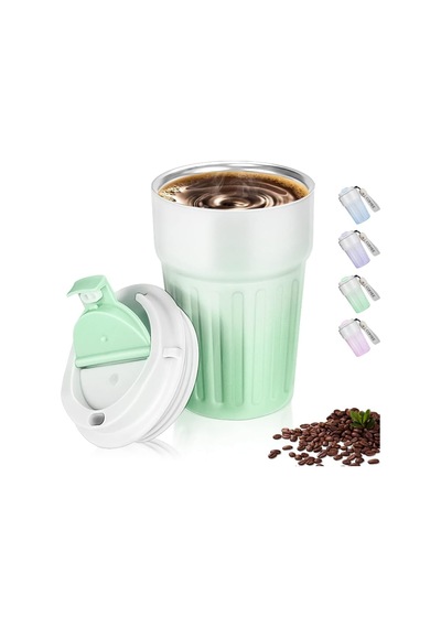 Coverzone Kahve Termosu Paslanmaz Çelik Su Matarası Spor Matarası, Kapaklı 400 Ml, Sızdırmaz Çocuk Ş Sku: Smg8690010230522 Açık