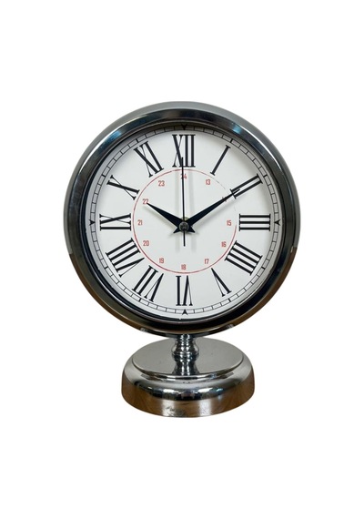 Royal Krom Roma Rakamlı 25 X 20 Cm Metal Masa Saati