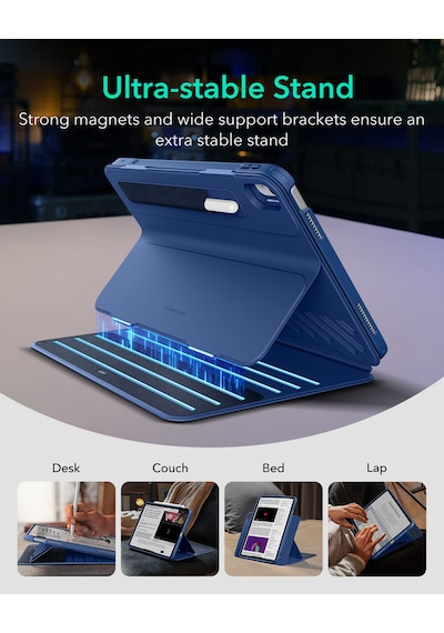 Apple Uyumlu iPad Pro 11 M5 M2-4.nesil M4-7. Nesil 2024 Shift Manyetik Kılıf Kapaklı Kılıf