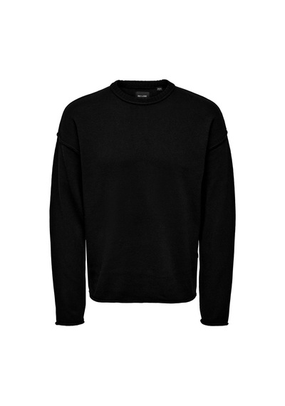 Only & Sons Onskasey Lıfe Ds 5 Crew Knıt Erkek Siyah Kazak - 22026495