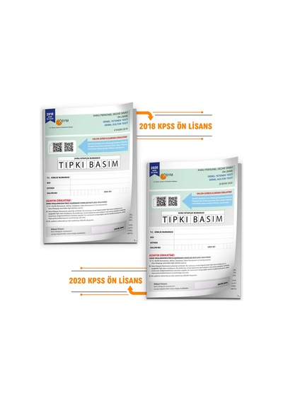 Kpss Ön Lisans 2018-2020 Ösym Çıkmış Soru Tıpkı Basım Türkiye Ge...