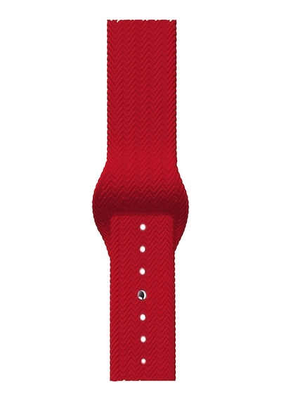Schitec 42-49mm Yeninesil Akıllı Saat Kordon Silikonkırmızı