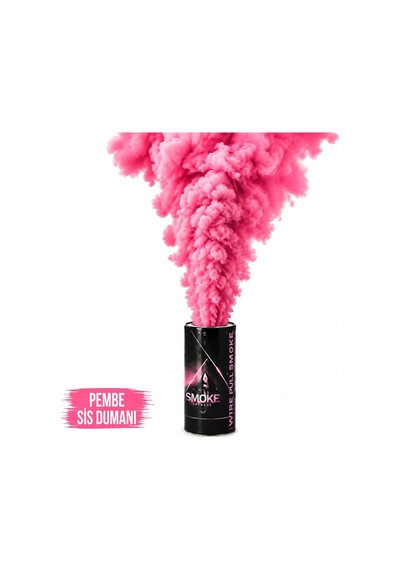 Pembe Renk Sis Bombası Pembe Duman 1 Adet Çok Renkli