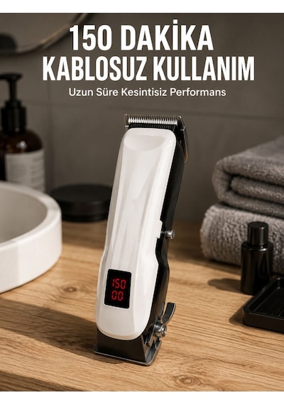 Yeni Nesil Tıraş Makinesi Uzun Şarjlı Paslanmaz Çelik Bıçaklı Yeni Nesil