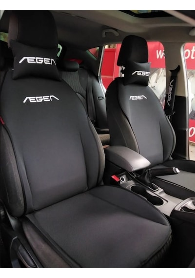 Fiat Egea Nakışlı Ön İkili Oto Koltuk Minderi 2 Adet Boyun Yastı