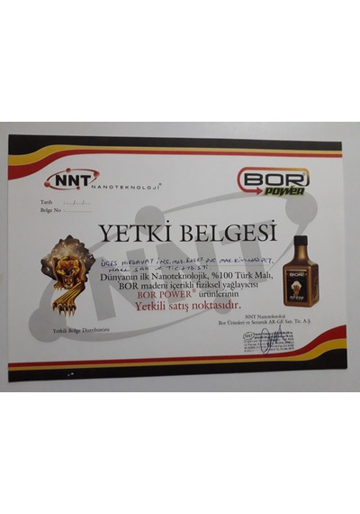 Bor Power S-250 Gold Güçlendirilmiş Bor Motor Yağ Katkısı N11.139