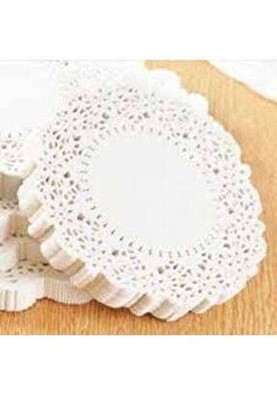 Dantelli Bardak Altlığı 500 Adet 9 - 12 CM 9 CM Beyaz