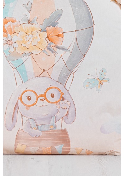 Ranforce Bebek Nevresim Takımı - Flying Rabbit Çok Renkli