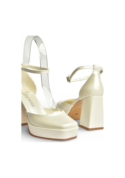 Fox Shoes Y246043009 Sedef Kalın Platform Topuklu Abiye Ayakkabı SEDEF