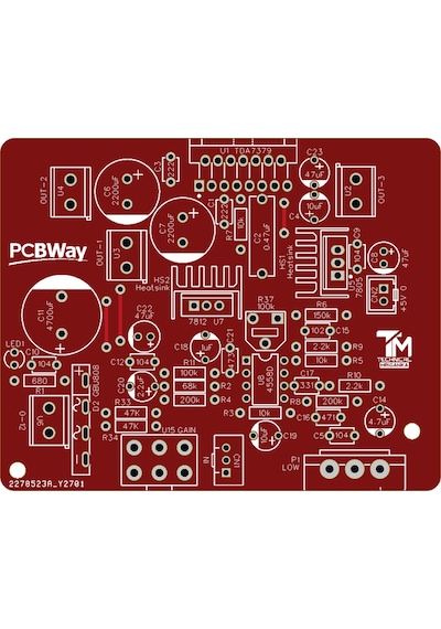 2.1 Kanal 13 13 38 Watt Amfi Devresi Tda7379-Tda7377-0-12V