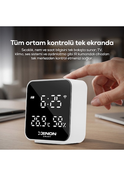 Xenon Smart Dijital Termometre Monitörlü & Akıllı Kumanda Ir Wifi, Saatli, Klima Tv Kontrolü X7511