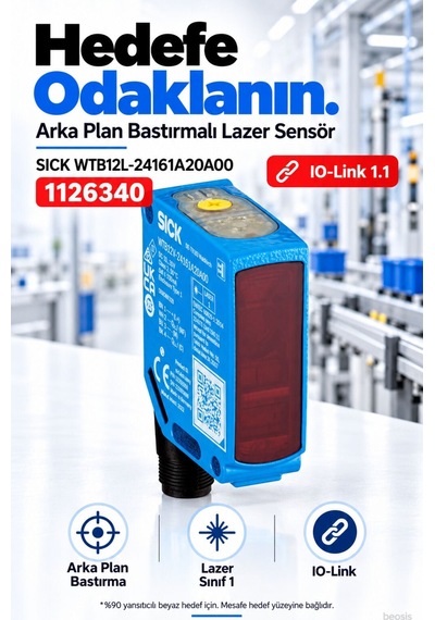 Sıck Wtb12l-24161a20a00 Arka Plan Bastırmalı Lazer Fotosel 112634