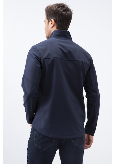 Tommylife Tommy Life Lacivert Fermuarlı Dik Yaka Su Ve Rüzgar Geçirmez Softshell Erkek Mont - 88050 Lacivert