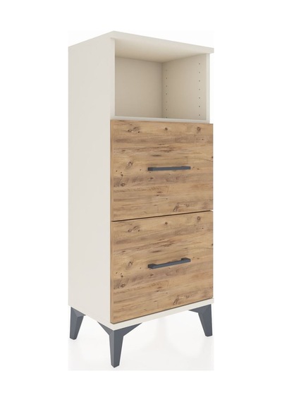 Arges Komodin Tek Raflı 2 Çekmeceli 44x30x106 Aytaşı-çam Aytaşı