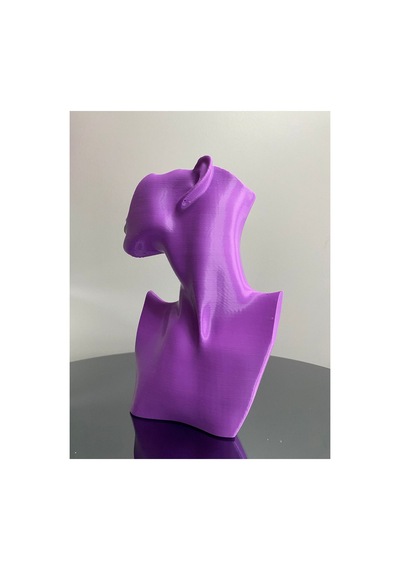 Mor Renk Dekoratif Takı Mankeni Standı 23 Cm Takı Organizer Mücevher Küpe Kolye Sergileme