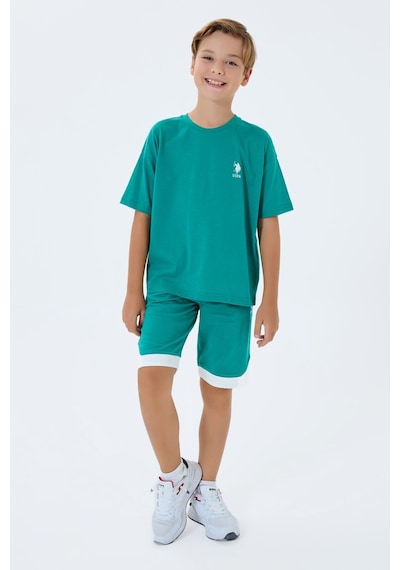 U.s. Polo Assn. Erkek Çocuk Yeşil Bermuda Takım Us2403-c-v2 Yeşil