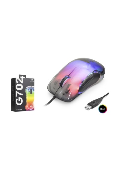 Nodar Good Pro G702 Gaming Mouse 7200 Dpı 6 Tuş 1000hz Rgb - Kristal Siyah