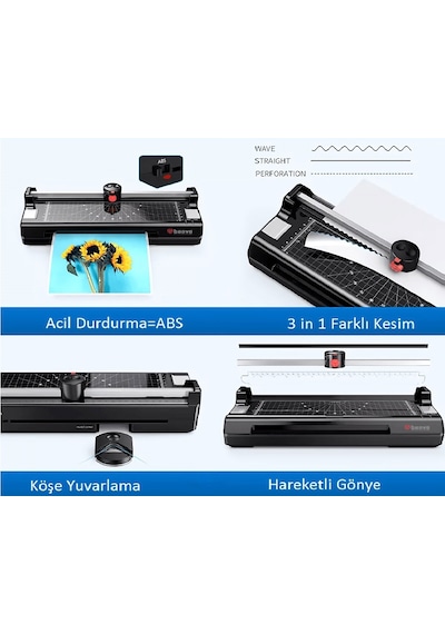 Baove OCW280 Laminasyon Makinesi - A4, A5, A6 - Laminasyon Kaplama ve Kağıt Kesme Makinesi