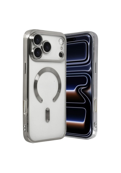 Apple iPhone Uyumlu 17 Pro Max Kross Magneticsafe - Kapak - Gümüş