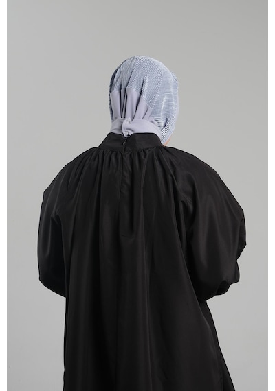 Hürrem Bone Gri Pratik Hazır Geçmeli Tesettür Eşarp Sandy Arkadan Çıtçıtlı Piliseli Hijab 2406 15 Gri