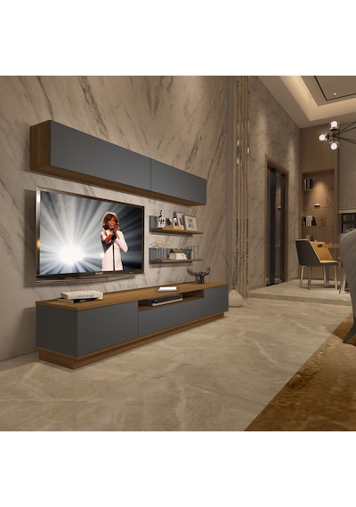 Decoraktiv Trendstyle 5s Mdf Tv Ünitesi Tv Sehpası Pera - Antrasit