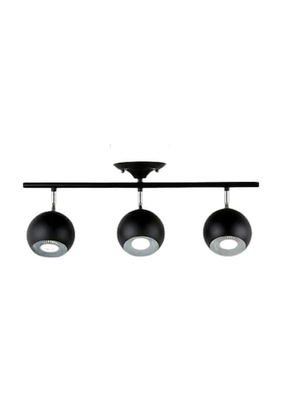 Rsylight Retro Siyah 180 Derece Hareketli Modern Spor 3 Lü Led Spot Avize Güışığı Ampullü Siyah
