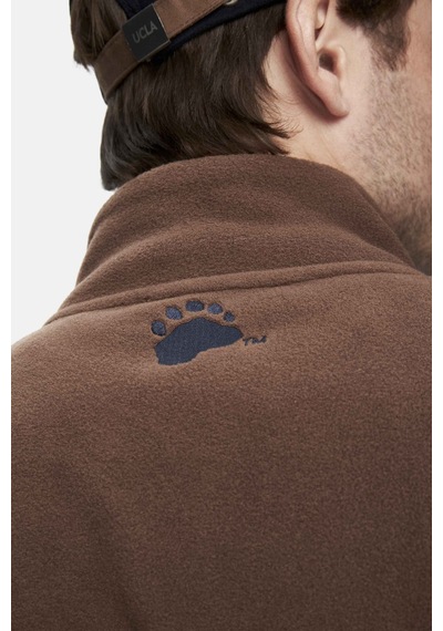 Ucla Gremıo Kahve Polar Nakışlı Standard Fit Erkek Sweatshirt Kahve