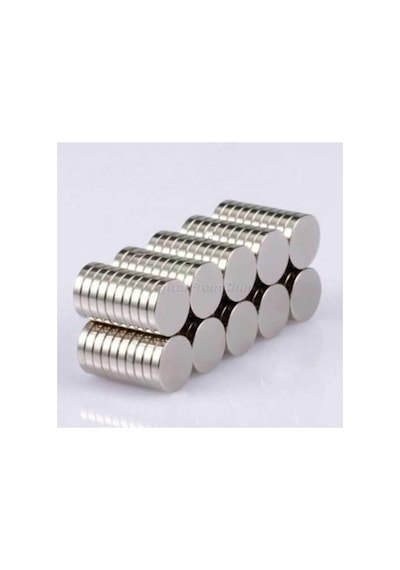 Dünya Magnet 50 Adet 10mm X 2mm Güçlü Yuvarlak Neodyum Mıknatıs 50'li Paket