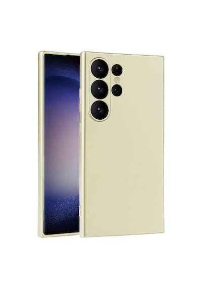 Zore Galaxy S24 Ultra Uyumlu Ogaa Premier Silikon Kılıf-gold
