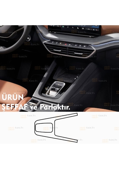 Skoda Octavia Uyumlu Vites Etrafı Orta Konsol Tpu Koruyucu 2021-2026